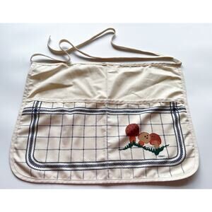 Vintage 1970s Mushroom Kitchen Half Apron